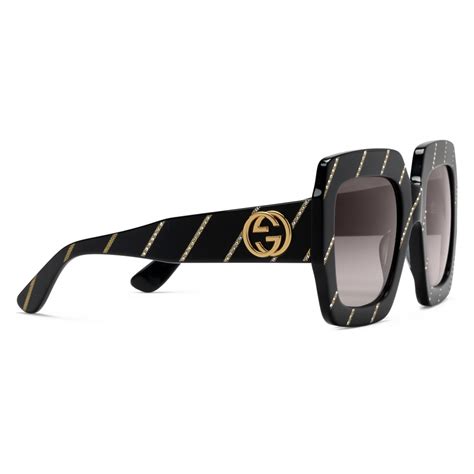 gucci crystal glasses|black Gucci sunglasses.